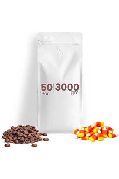Generic أكياس قهوة بيضاء قابلة لإعادة الاستخدام مع صمام، حقيبة بسحاب مقاومة ل...