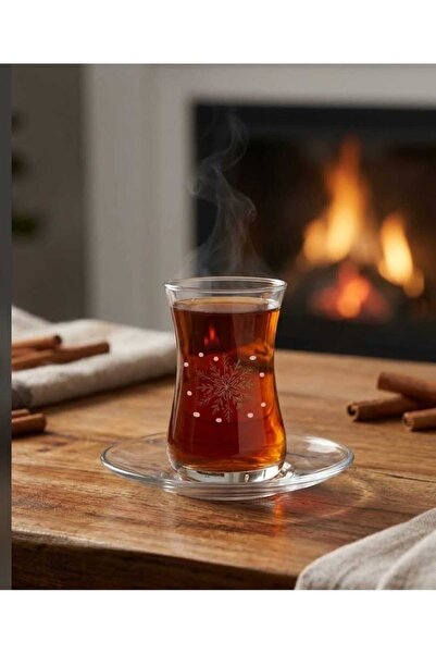 Generic Brand Paşa Garden Happy Holidays 8 Piece Tea Set 170 Cc – Glass Tea C...