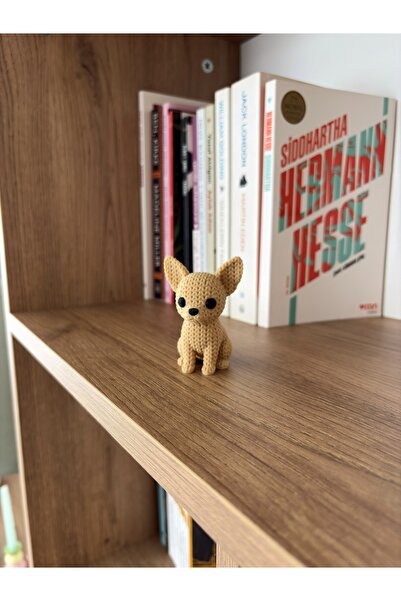 Örgü Dokulu Sevimli Köpek Biblo | Dekoratif Masa ve Raf Süsü