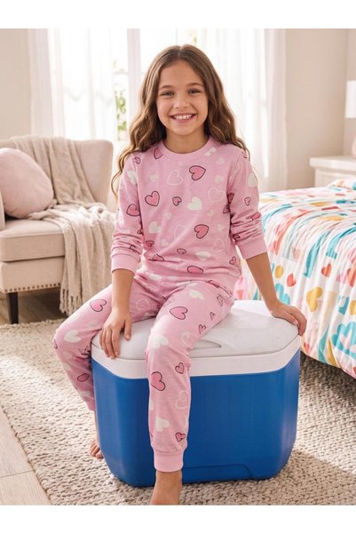 Esterella Çocuk İki İplik Pijama Takımı / Mevsimlik Pijama Takımı / Çocuk Pijama Takımı DAR KALIP