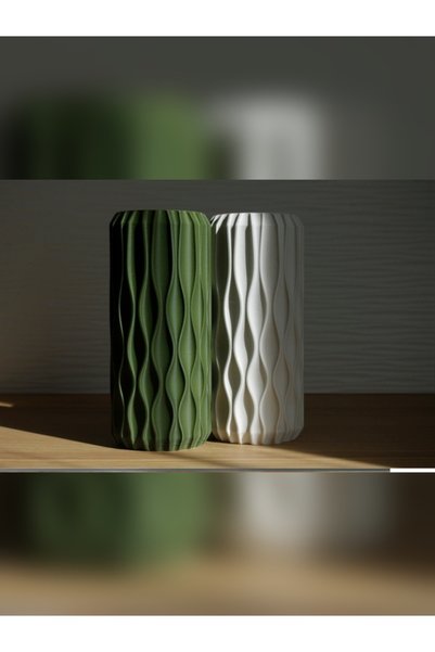Genel Markalar 3D Baskı Sarmal Uzun Vazo – Modern Dekoratif Vazo – Şık Ev, Sa...