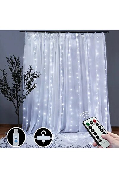 MegaTOT Instalație cortină luminoasă 3x3 m cu 300 LED-uri pentru decorațiuni ...