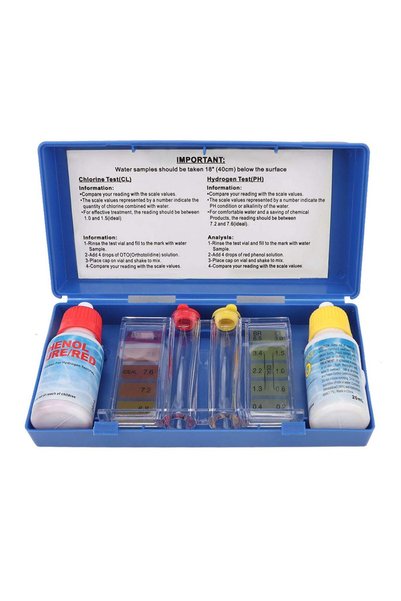 Generic اختبار الكلور PH، ملحقات مجموعة اختبار خاصة بحمام السباحة، مجموعة الك...