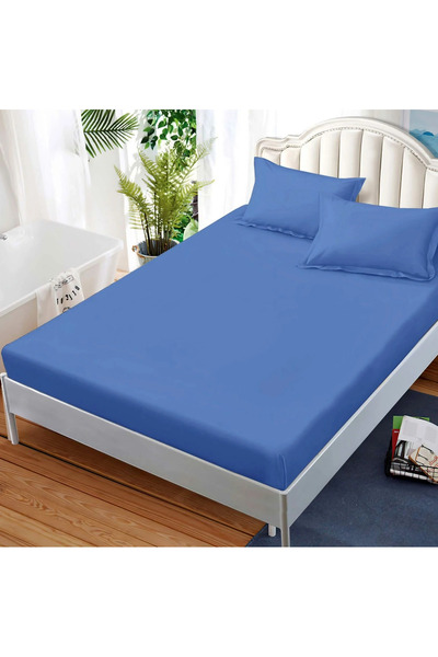 decorami Stretchy sheet, FINET, 180x200cm, 2 pillowcases 50x70cm, Blue