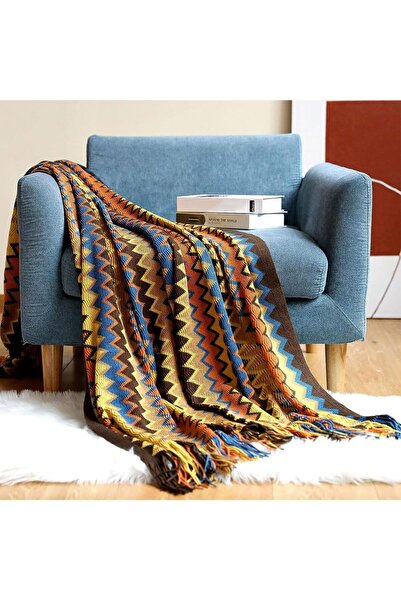 Generic Boho Knitted Throw Blankets with Tassel, Super Soft Cozy Lightweight ...