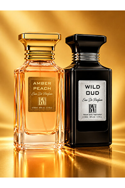 BN PARFUMS Set 2 Parfumuri de Lux, Amber Peach & Wild Oud, Eau de Parfum, 100...