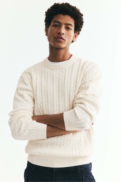 H&M Regular Fit Cable-knit jumper