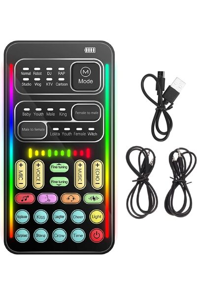 Generic Portable Voice Changer, I9 Live Sound Card Handheld Microphone Voice ...