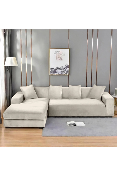 decorami Καθολικό ελαστικό κάλυμμα γωνίας, Μπεζ βελούδο