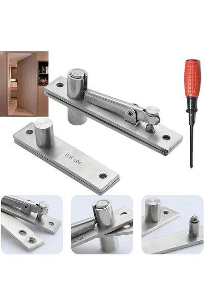Generic Heavy Duty Pivot Hinge, 360° Rotation, Stainless Steel, Unfinished, C...