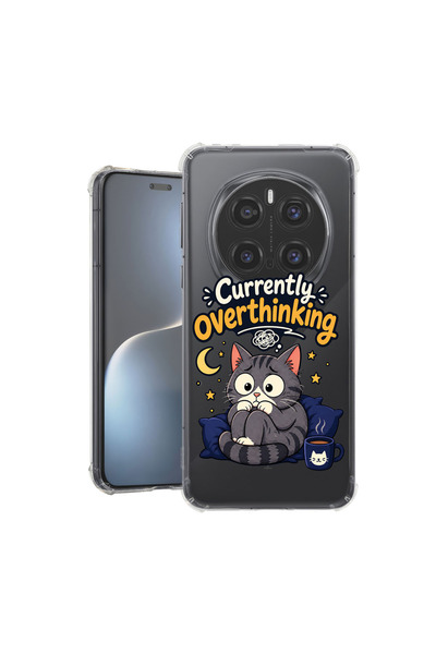 bestcase Αντικραδασμική Θήκη για Honor Magic7 Pro, Γάτα που σκέφτεται πάνω απ...