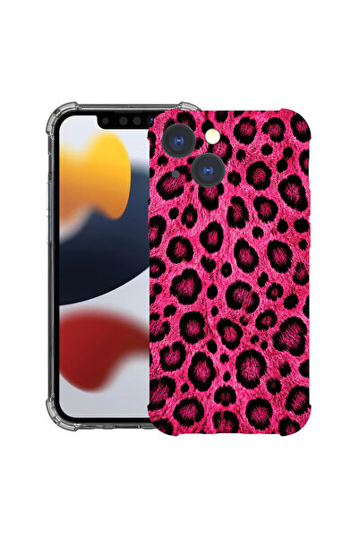 bestcase Αντικραδασμική Θήκη για Apple iPhone 14, Ροζ Σχέδιο Λεοπάρδαλης, 139...