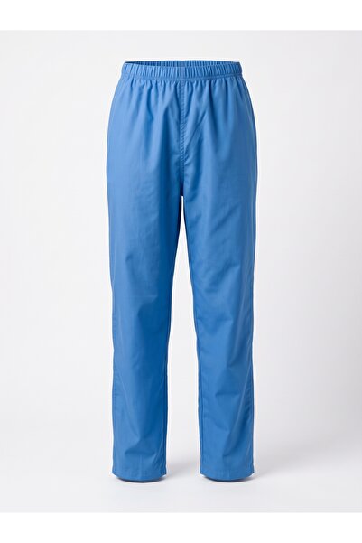 Unisex Alpaka Kumaş Scrubs Pantolon - Medikal İş Pantolonu Açık Mavi