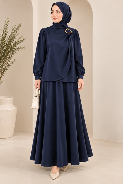 Miss Meliss Organized Satin Stylish Skirt Suit