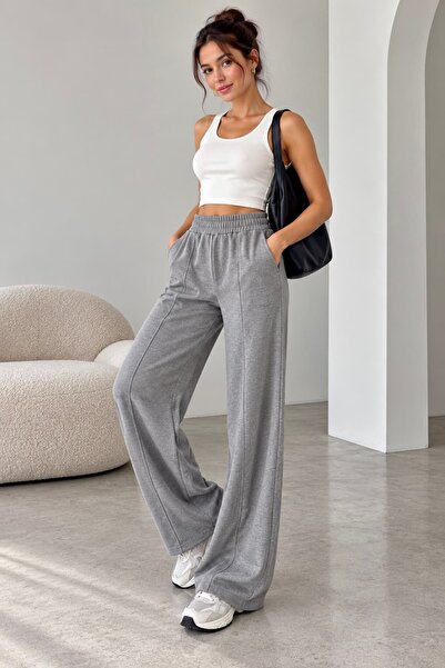 bb butik basic Women's Thessaloniki Fabric Elastic Waist Pocketed Comfortable...