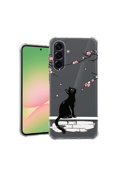 bestcase Αντικραδασμική Θήκη για Samsung Galaxy A36, Γάτα - Ιαπωνικό Κεράσι, ...