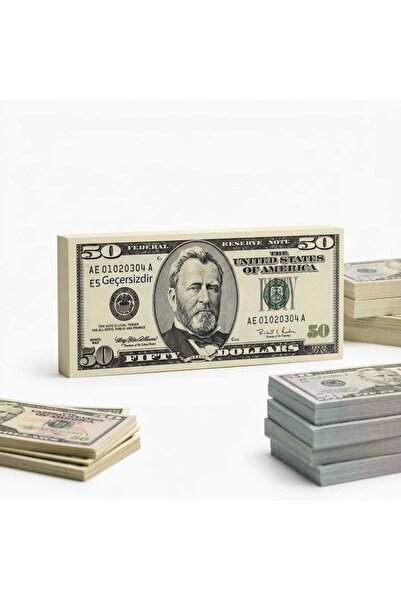 Geçersiz 50 $ Dolar Para Düğün Şaka Eğitim Oyun Parası