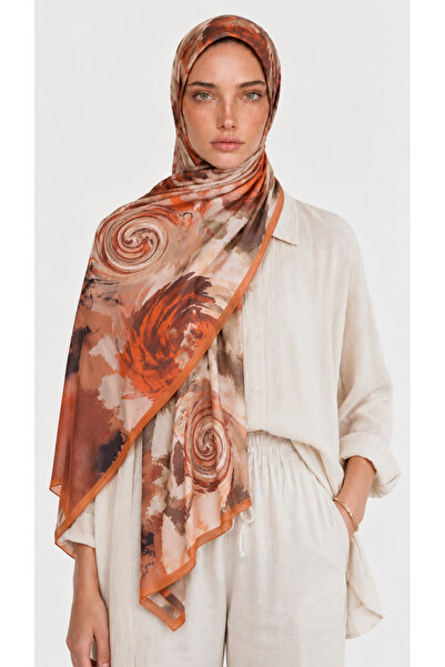 Karaca Siena Viscose Shawl - Orange / Cream