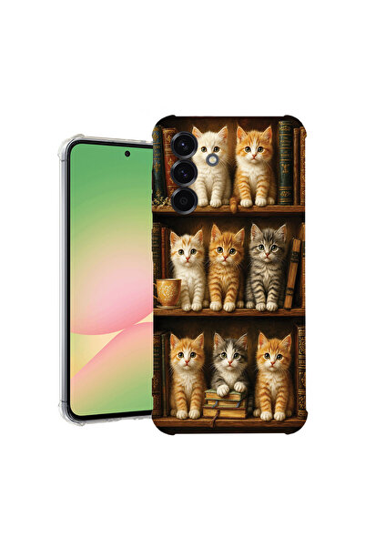 bestcase Αντικραδασμική Θήκη για Samsung Galaxy A36, Γάτες και Βιβλία, 192636...