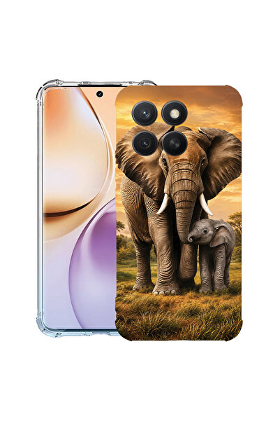 bestcase Husă Antișoc pentru Honor 400 Smart / X7d, Mamă elefant și pui, 2078...