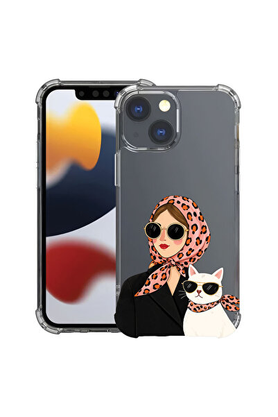 bestcase Αντικραδασμική Θήκη για Apple iPhone 13, Μοντέρνα Γάτα, 1118436 AS 2124