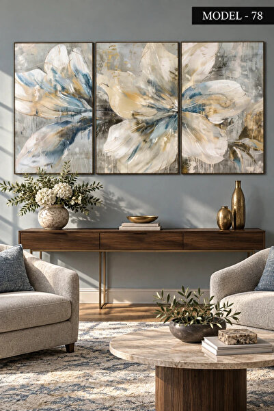 Akıllı Kağıt Adhesive Felt Painting - Poster Flower (Model- 78)