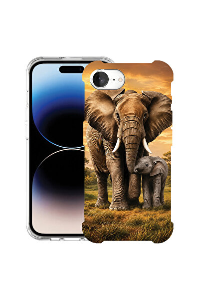 bestcase Husă Antișoc pentru Apple iPhone 17e / iPhone 16e, Mamă elefant și p...