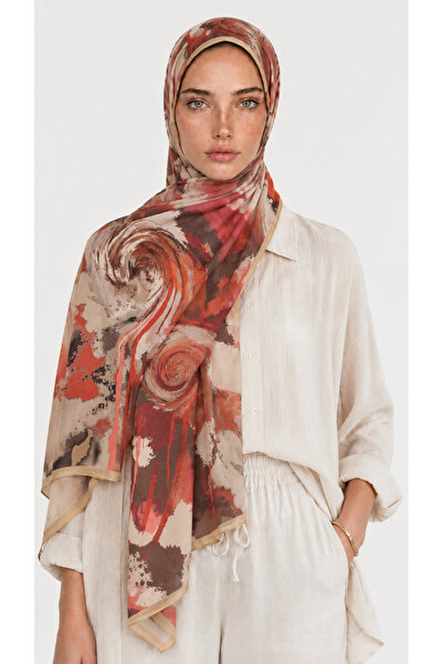 Karaca Siena Viscose Shawl - Cream / Tile