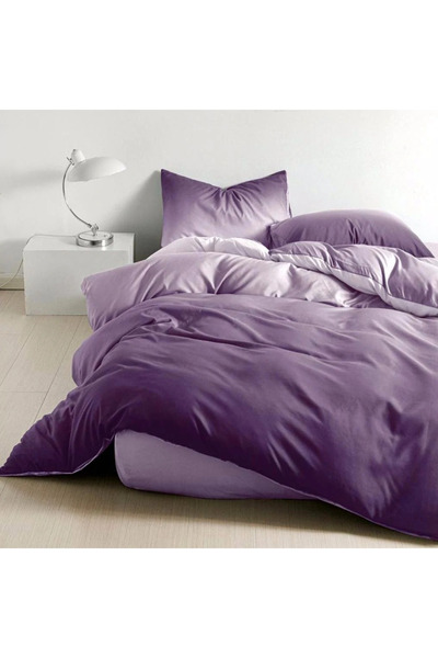 decorami Bed linen 140x200cm, 4 pieces, with Stretchy, Purple