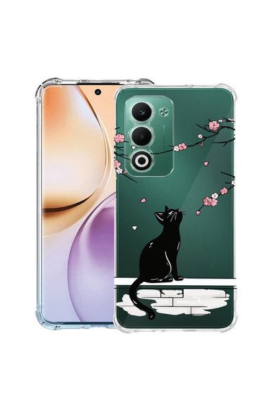 bestcase Противоударен калъф за Xiaomi Redmi 15 (171 мм), Котка - Японска чер...