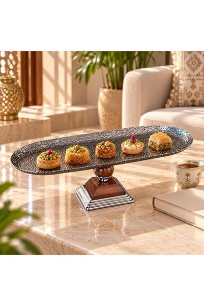 laverahome Luxury Serving Tray with Wooden Stand |