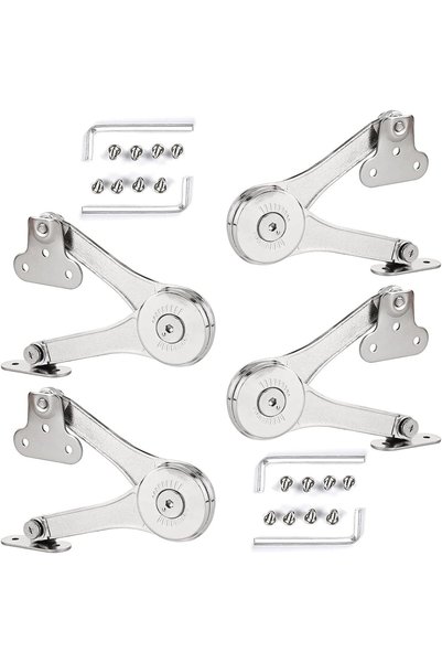 Generic Toy Box Hinges Soft Close, 4 Pcs Heavy Duty Chest Hinges and Lid Supp...