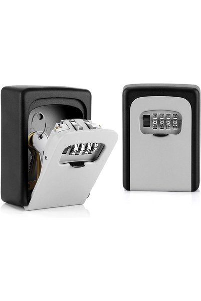 Generic Key Lock Box Wall Mounted, Portable Combination Key Storage Box for K...