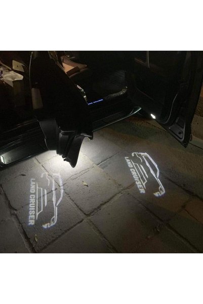 Generic قطعتان من أضواء LED الترحيبية للسيارة مع عرض شعار بالليزر/أضواء ظل شب...
