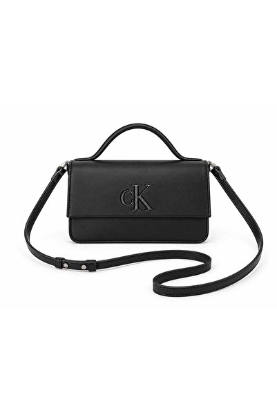 Calvin Klein Black Women's Embossed Logo Handbag
