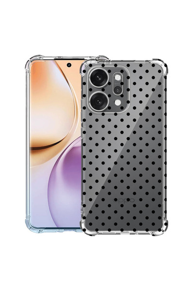 bestcase Husă Anti Shock Case For OPPO Reno14 F / Reno14 FS, Black Polka Dots...