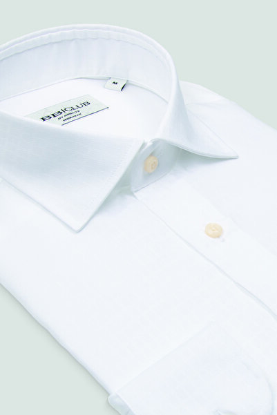 Abbate Bb Club Lima Jakar 100% Cotton Regular Fit White Classic Collar Men's ...