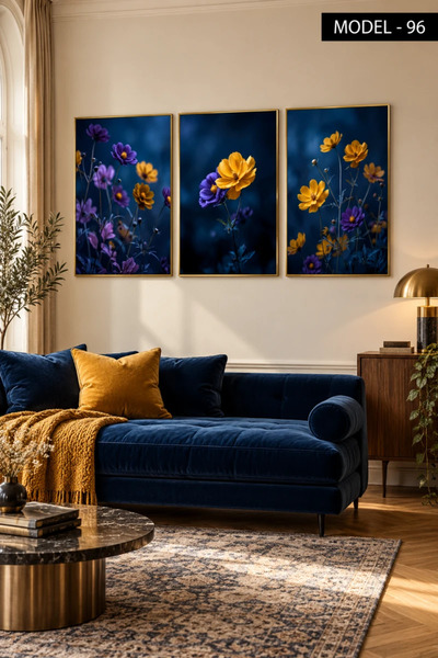 Akıllı Kağıt Adhesive Felt Painting - Poster Flower (Model- 96)