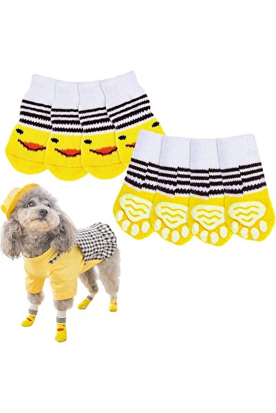 Generic Dog Cotton Socks, Non-Slip Dog Socks Pet Paw Protectors Warm Knitted ...