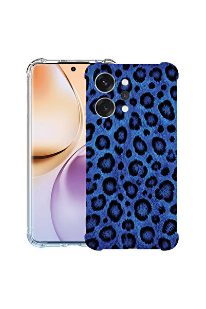 bestcase Противоударен калъф за OPPO Reno14 F / Reno14 FS, със син леопардов ...