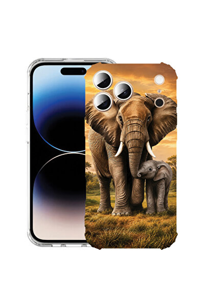 bestcase Husă Antișoc pentru Apple iPhone 17 Pro / iPhone 18 Pro, Mamă elefan...