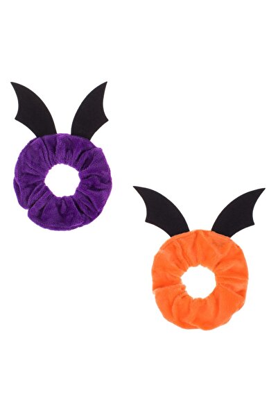 DD SHOP Halloween Set Elastice Par Textile Portocaliu Mov cu Aripi Negre 3D d...
