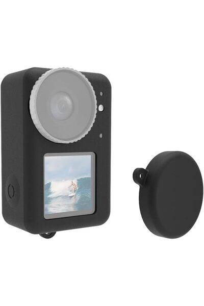 Generic غطاء حماية من السيليكون لكاميرا DJI Osmo Action 4/3 مع غطاء للعدسة، م...