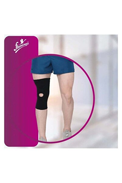 Flamingo Open Patella Knee Cap, Large, Black