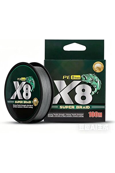 Generic X8 Braided Fishing Line, Fluorescent Green, PE Multifilament, 8 Stran...