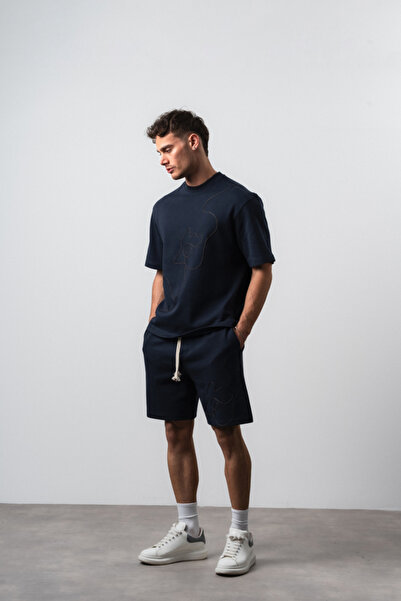 Respire Set Vară Bărbați , Cu Tricou Lejer Și Pantaloni Scurți, Din Bumbac Cu...