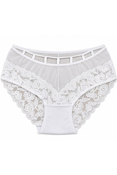 Zena Plus Size Floral Lace Transparent Detailed Stretchy Women's Panties