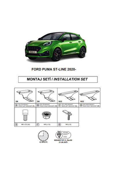 Generic Brand Βάσεις Πλαϊνών Σκαλοπατιών (Dma) Για Ford Puma St Line 2020- Su...