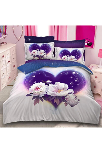 decorami Double bed linen, FINET, 6 pieces, IDENTICAL TO THE PICTURE, Purple,...