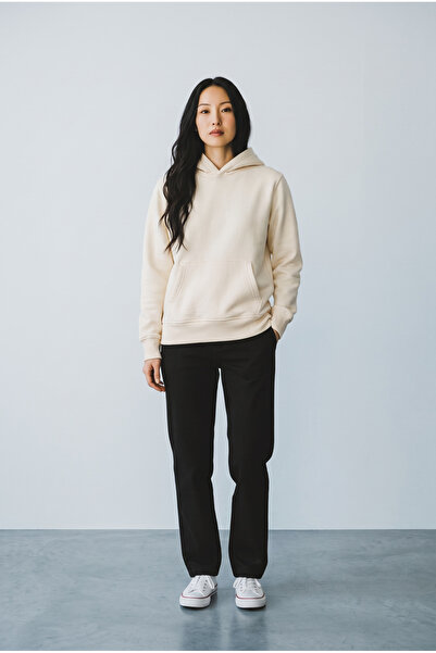 Kadın Regular Fit Kapüşonlu Sweatshirt